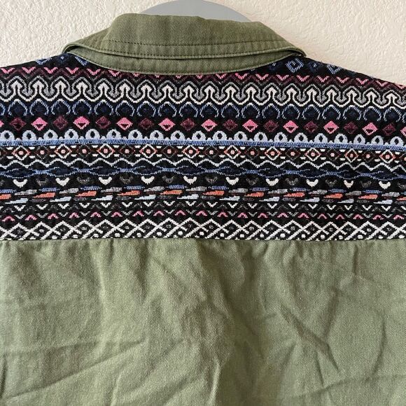 ModCloth olive green embroidered utility jacket - Picture 4 of 7